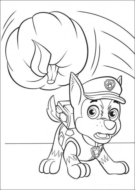 Online coloring book: Coloring book chase and big pumpkin